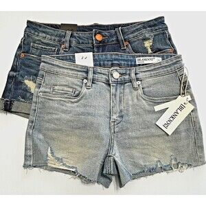Blank NYC Womens Denim Jean Shorts SIZE 25 BUNDLE Distressed Raw‎ Hem 2 PAIR!